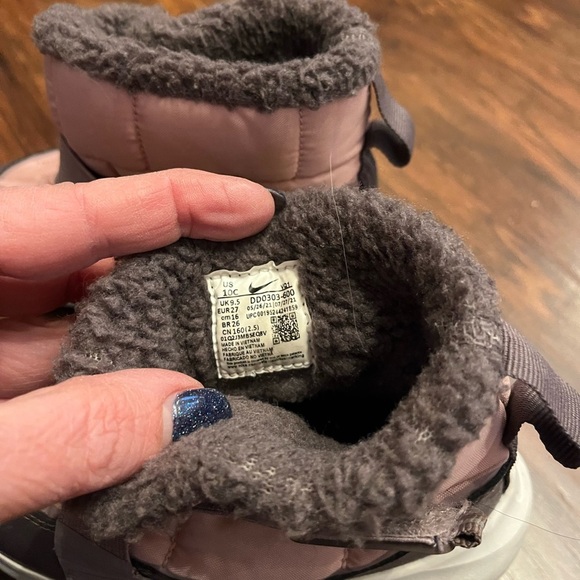 Nike Flex Advance Kids Pink and Gray Winter Boots-Size 10 - Picture 6 of 9